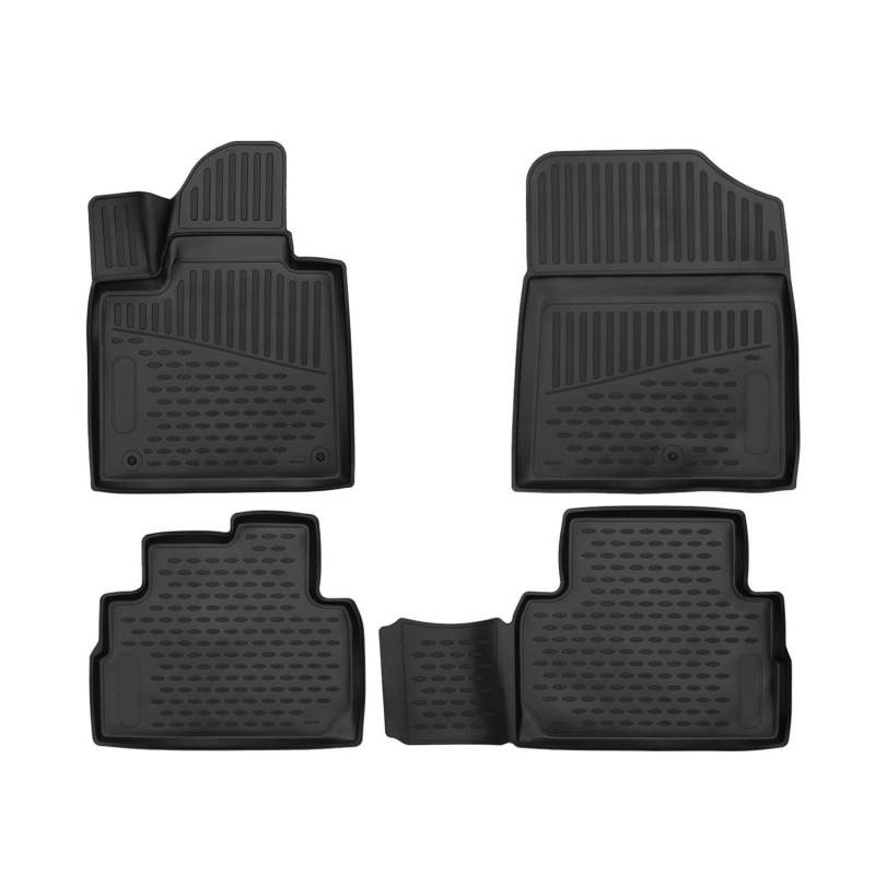 OMAC Gummimatten Fußmatten für Hyundai Santa Fe TM 2020-2025 TPE Schwarz 4X von OMAC