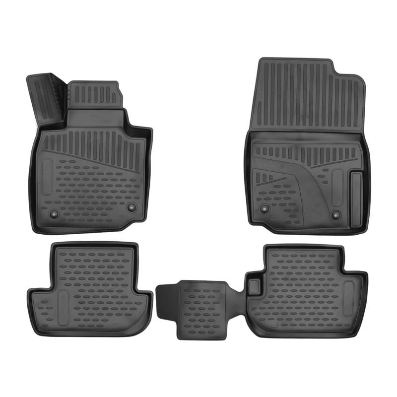 OMAC Gummimatten Fußmatten für Mazda MX-30 2020-2025 TPE Automatten Schwarz 4X von OMAC