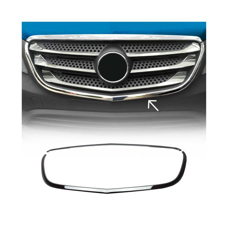 OMAC Kühlergrill Leisten Grillleisten kompatibel mit Mercedes Vito W447 2014-2019 2tlg Chrom von OMAC