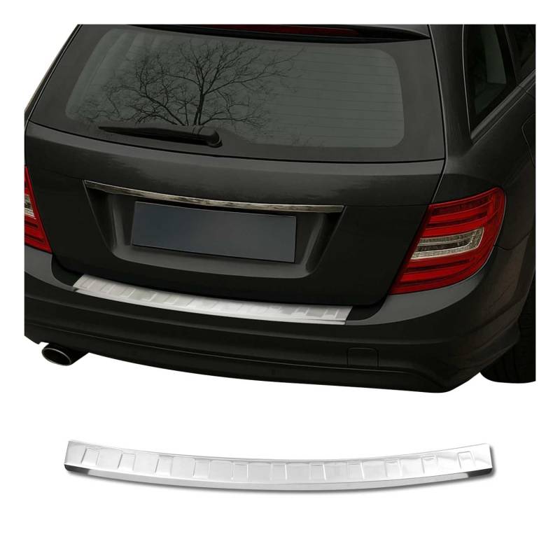 OMAC Ladekantenschutz kompatibel mit Mercedes C Klasse S204 T-Model 2008-2014 Edelstahl Chrom von OMAC