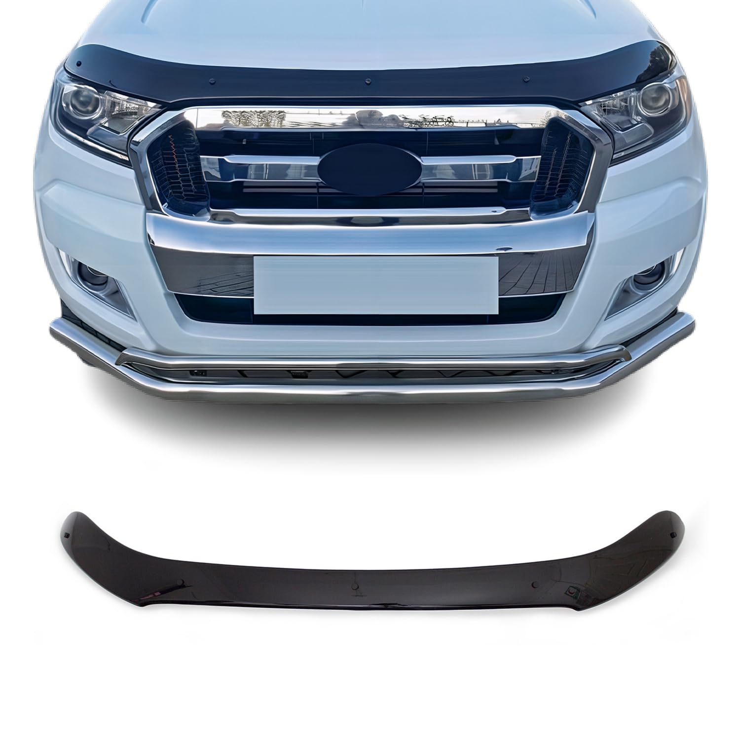 OMAC Motorhaube Deflektor Insekten Steinschlagschutz kompatibel mit Ford Ranger 2015-2022 Dunkel OMAC Motorhaube Deflektor Insekten Steinschlagschutz kompatibel mit Ford Ranger 2015-2022 Dunkel von OMAC
