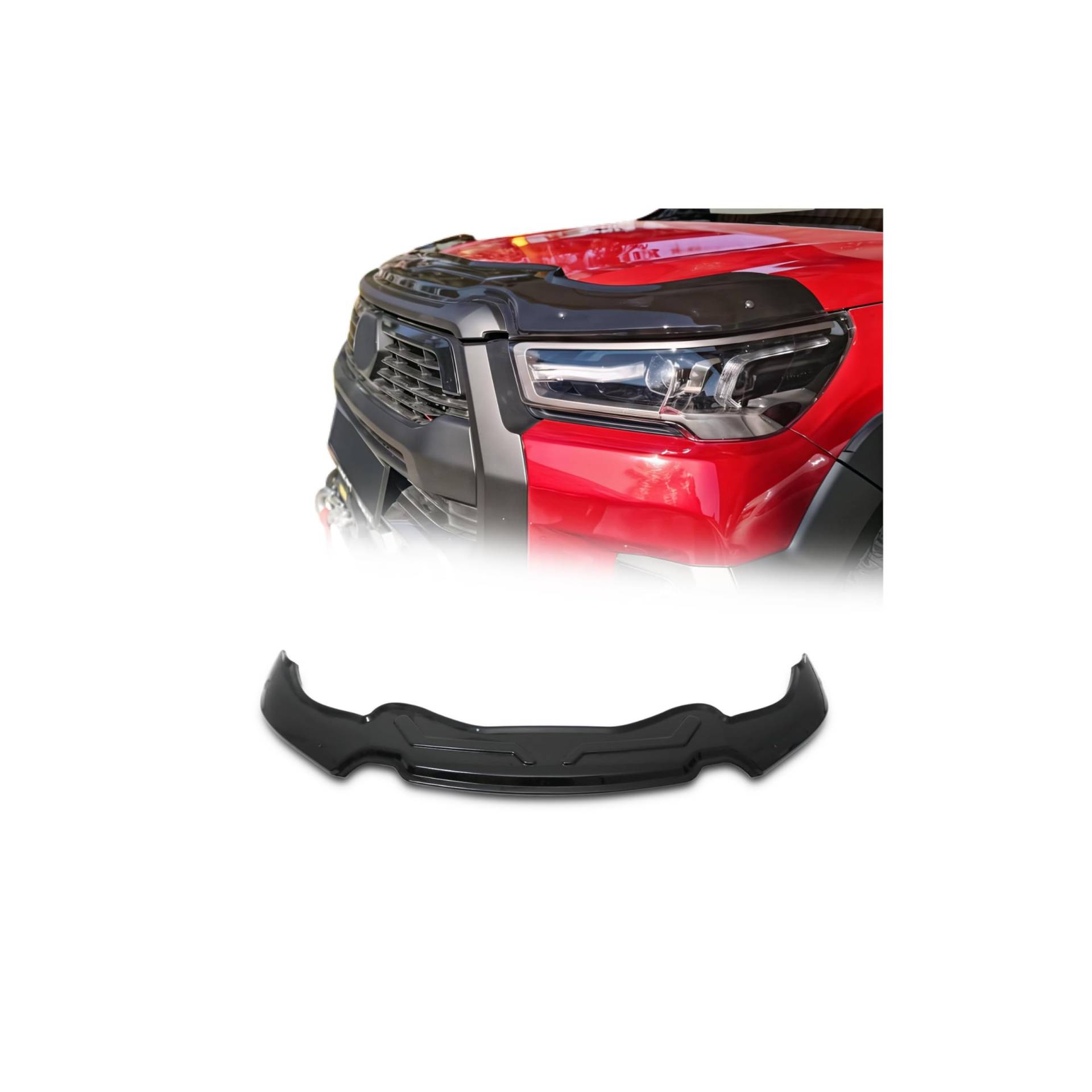 Motorhaube Deflektor Insekten Steinschlagschutz für Toyota Hilux 2020-25 Dunkel Motorhaube Deflektor Insekten Steinschlagschutz für Toyota Hilux 2020-25 Dunkel von OMAC