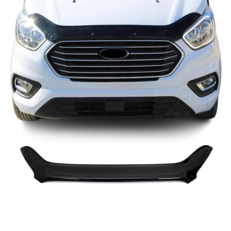 OMAC Motorhaube Deflektor Insekten kompatibel mit Ford Transit Tourneo Custom 2018-2024 Dunkel von OMAC