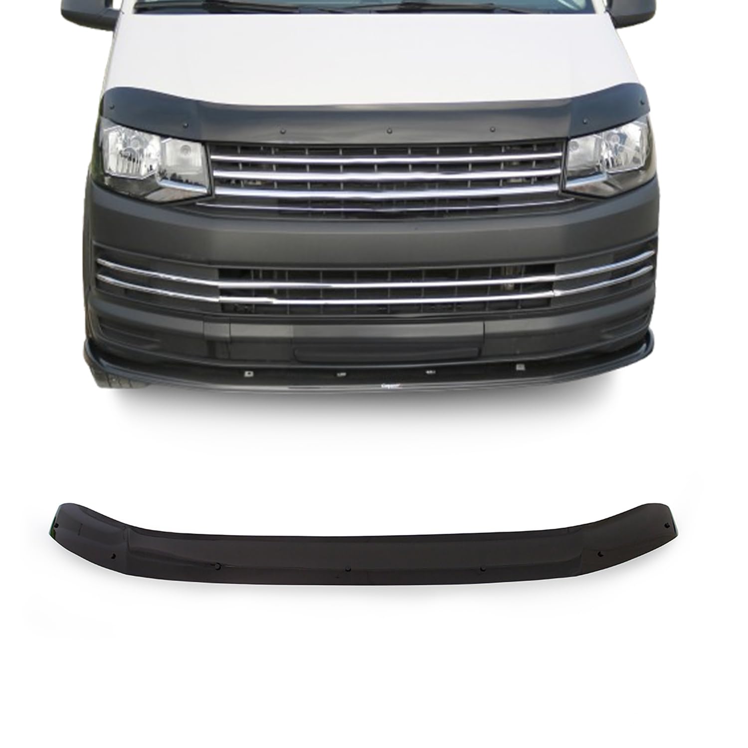 Motorhaube Deflektor Insektenschutz kompatibel mit VW T6 T6.1 Transporter 2015-2024 Dunkel Motorhaube Deflektor Insektenschutz kompatibel mit VW T6 T6.1 Transporter 2015-2024 Dunkel von OMAC