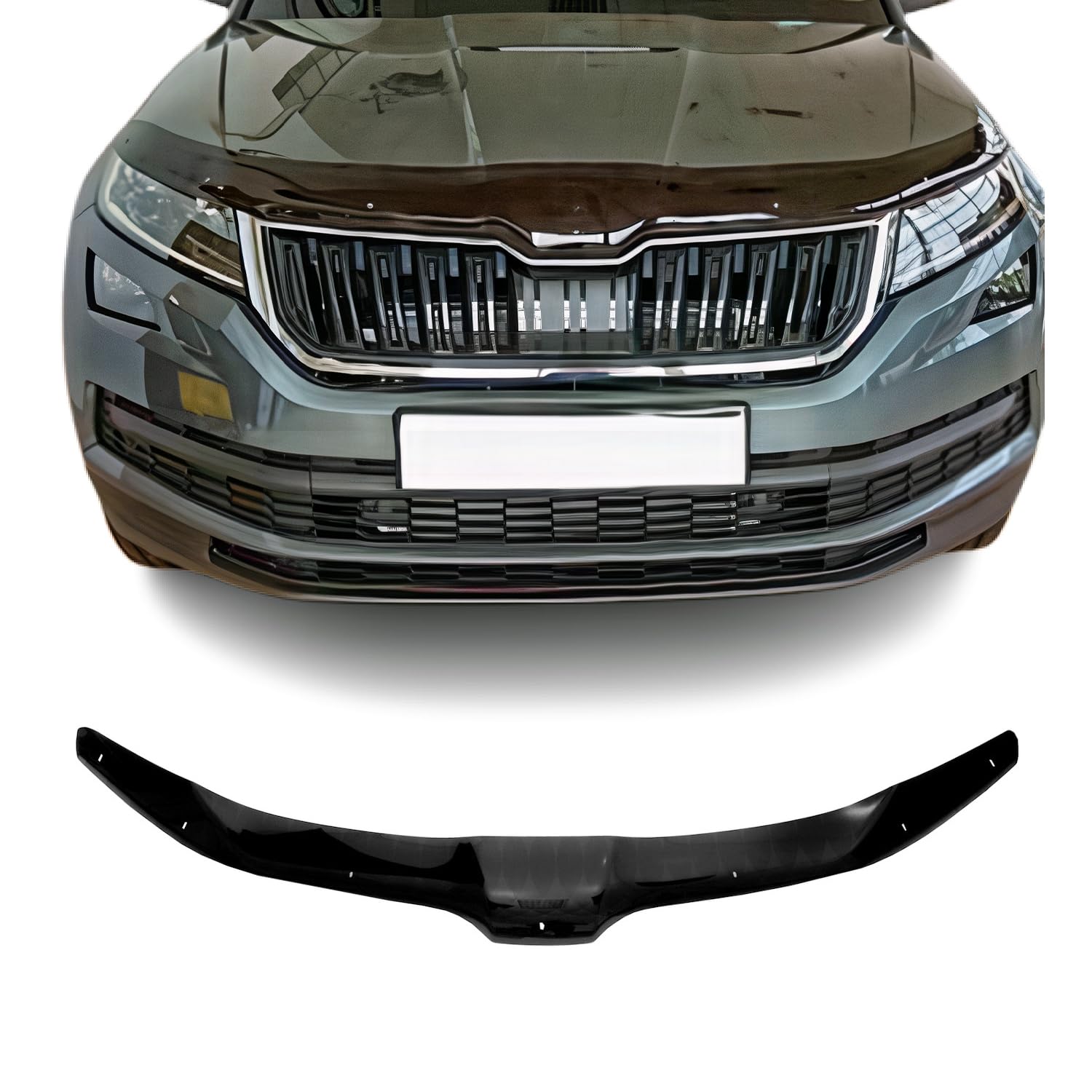 OMAC Motorhaube Deflektor Steinschlagschutz kompatibel mit Skoda Kodiaq 2016-2019 Schwarz Abs OMAC Motorhaube Deflektor Steinschlagschutz kompatibel mit Skoda Kodiaq 2016-2019 Schwarz Abs von OMAC