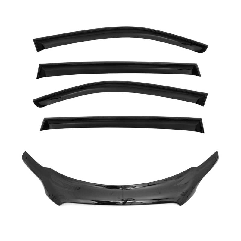 OMAC Motorhaube Deflektor Windabweiser Regenabweiser Set für Audi Q7 4L 2006-2015 von OMAC