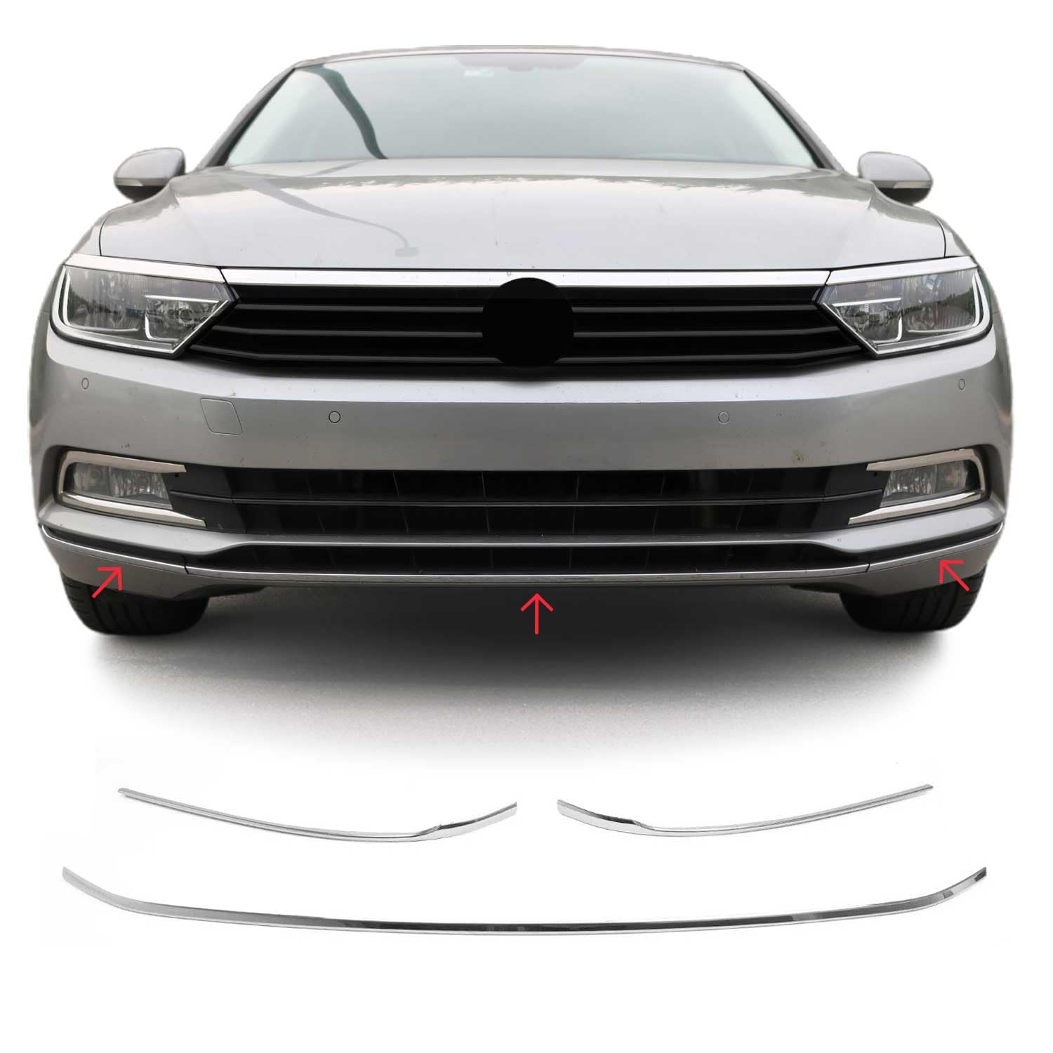 OMAC Kühlergrill Leisten Grillleisten kompatibel mit VW Passat 3G B8 Variant 2014-2019 Chrom 3x OMAC Kühlergrill Leisten Grillleisten kompatibel mit VW Passat 3G B8 Variant 2014-2019 Chrom 3x von OMAC