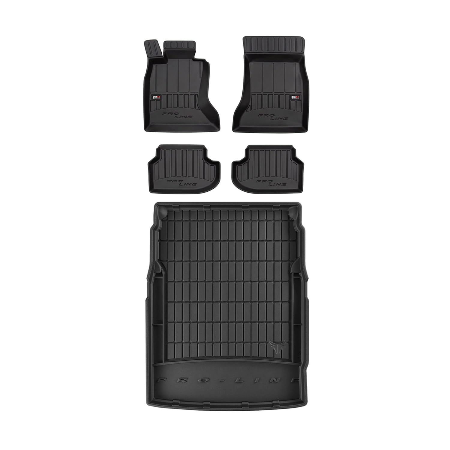 OMAC Fußmatten & Kofferraumwanne Set kompatibel mit BMW 5er F10 2010-2017 Gummi Schwarz 5X OMAC Fußmatten & Kofferraumwanne Set kompatibel mit BMW 5er F10 2010-2017 Gummi Schwarz 5X von OMAC