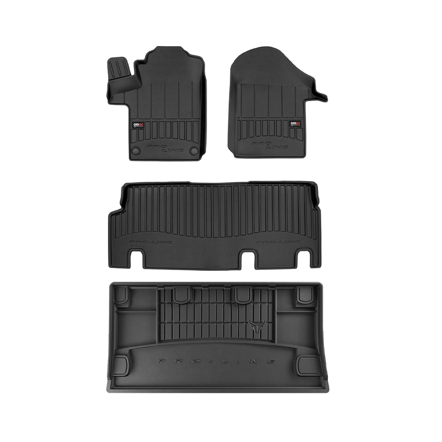 OMAC Fußmatten & Kofferraumwanne Set kompatibel mit Mercedes Vito W447 2014-2024 Gummi 4X von OMAC
