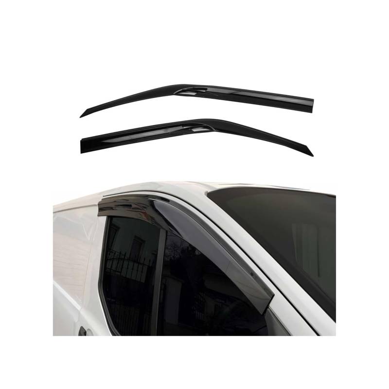 2X Windabweiser Regenabweiser kompatibel mit Iveco Daily 2006-2014 Acryl Dunkel von OMAC