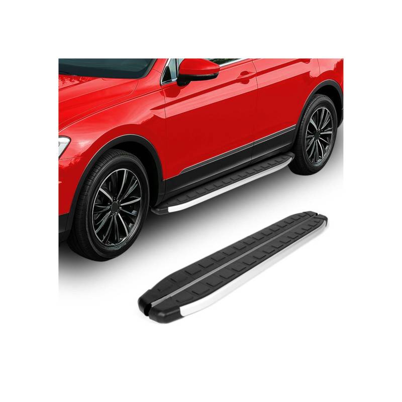 OMAC Schweller Seitenbretter Trittbretter kompatibel mit Porsche Cayenne 92A 2010-17 Alu Schwarz von OMAC