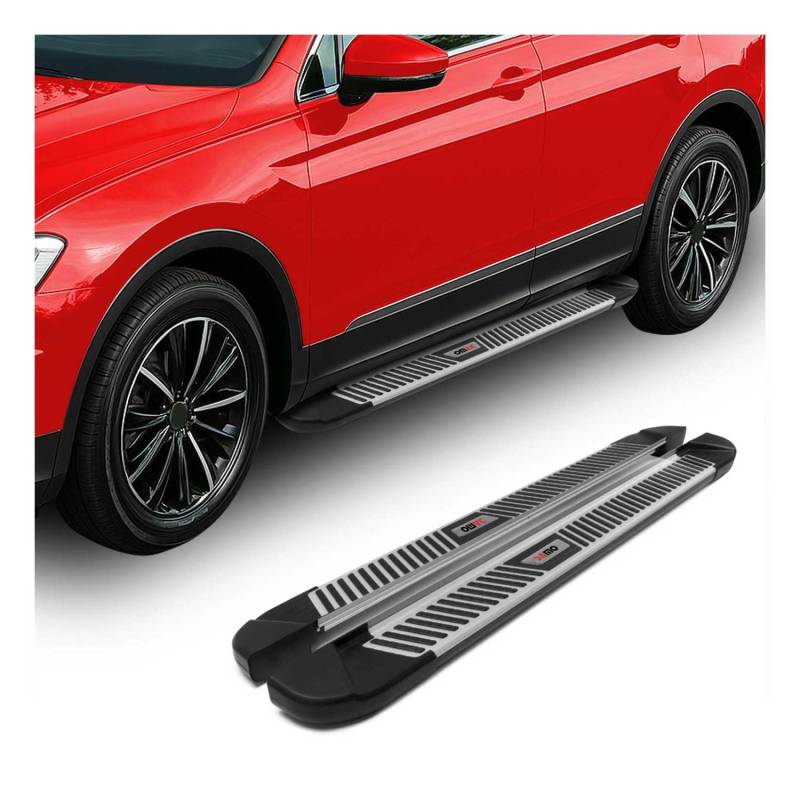 OMAC Seitenschweller Trittbretter Schweller kompatibel mit FIAT Freemont 2011-2016 Aluminium von OMAC