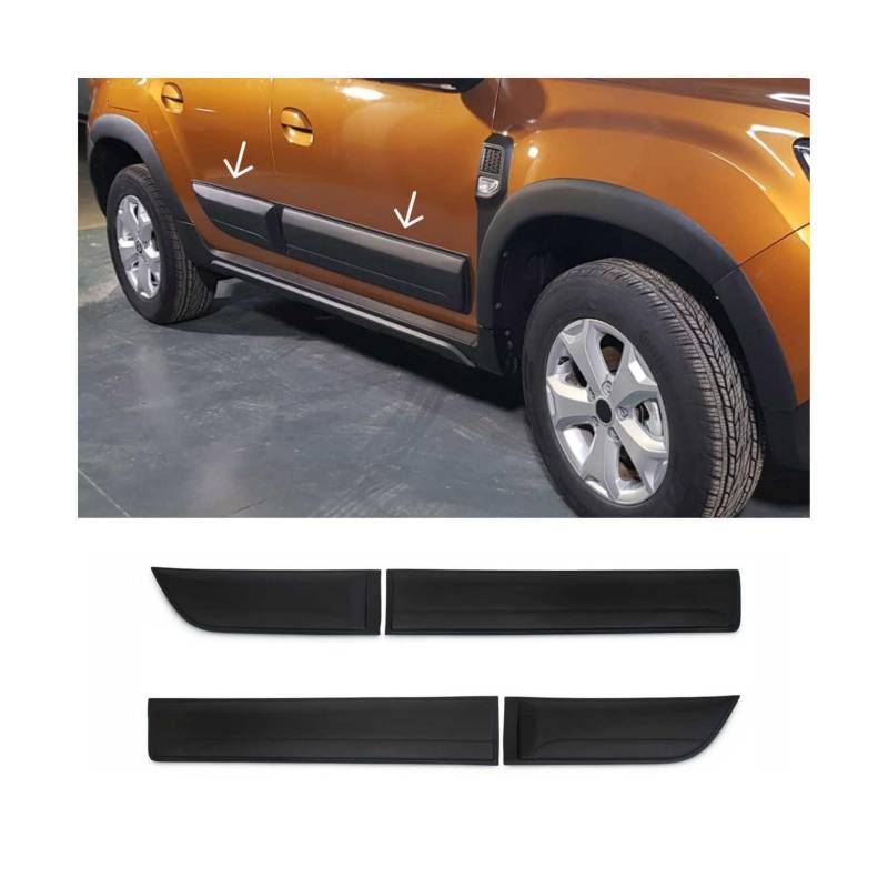 OMAC Türschutzleisten Seitenschutz 4X kompatibel mit Dacia Duster 2018-2021 ABS Schwarz 4tlg von OMAC