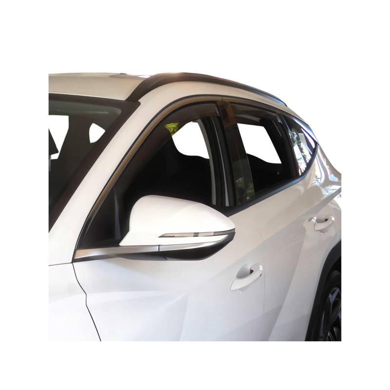 Windabweiser Regenabweiser für Hyundai Tucson 2021-2025 Dunkel Acryl 4tlg von OMAC