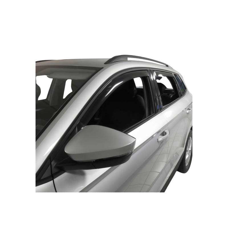 OMAC Windabweiser Regenabweiser für Skoda Karoq 2018-2025 Dunkel Acryl 4tlg von OMAC