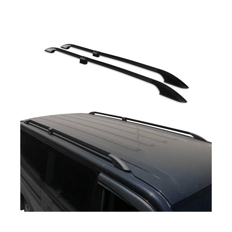 OMAC Dachreling Alu kompatibel mit Ford Transit Connect 2013-2024 Langer L2 Alu Schwarz von OMAC