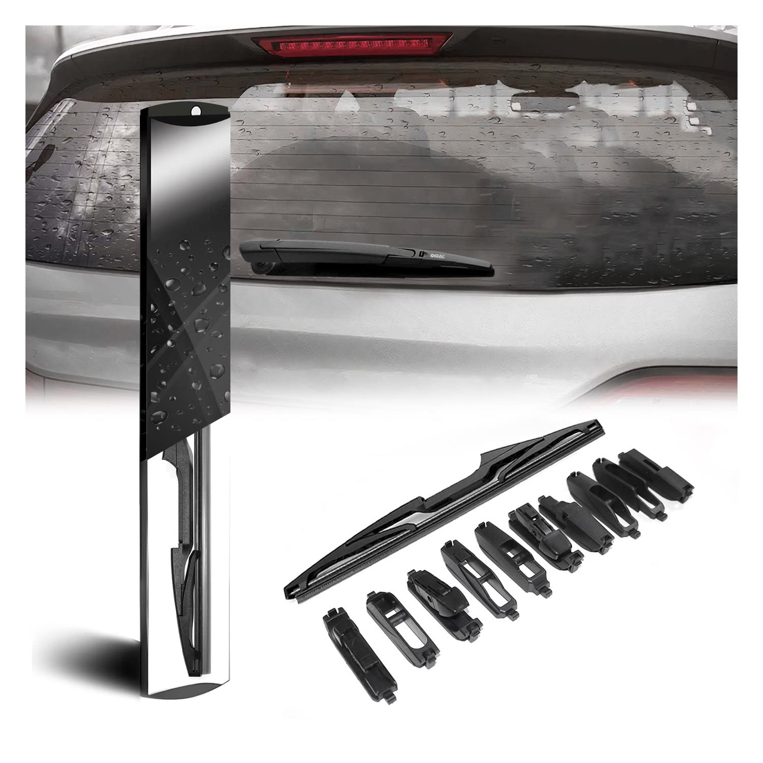 Scheibenwischer Wischerblätter Kompatibel mit Jeep Cherokee KL 350mm 1x | Hinten 14" (350 mm) Windschutzscheibe Autozubehör von OMAC