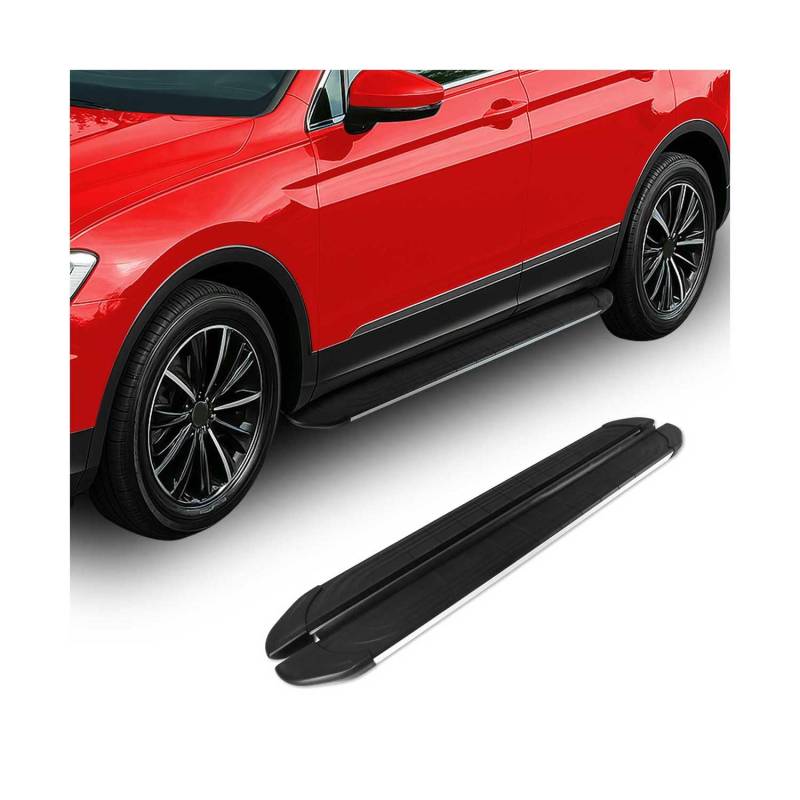 Seitenschweller Trittbretter für VW Transporter T5 2003-2015 Kurzer Alu Grau von OMAC