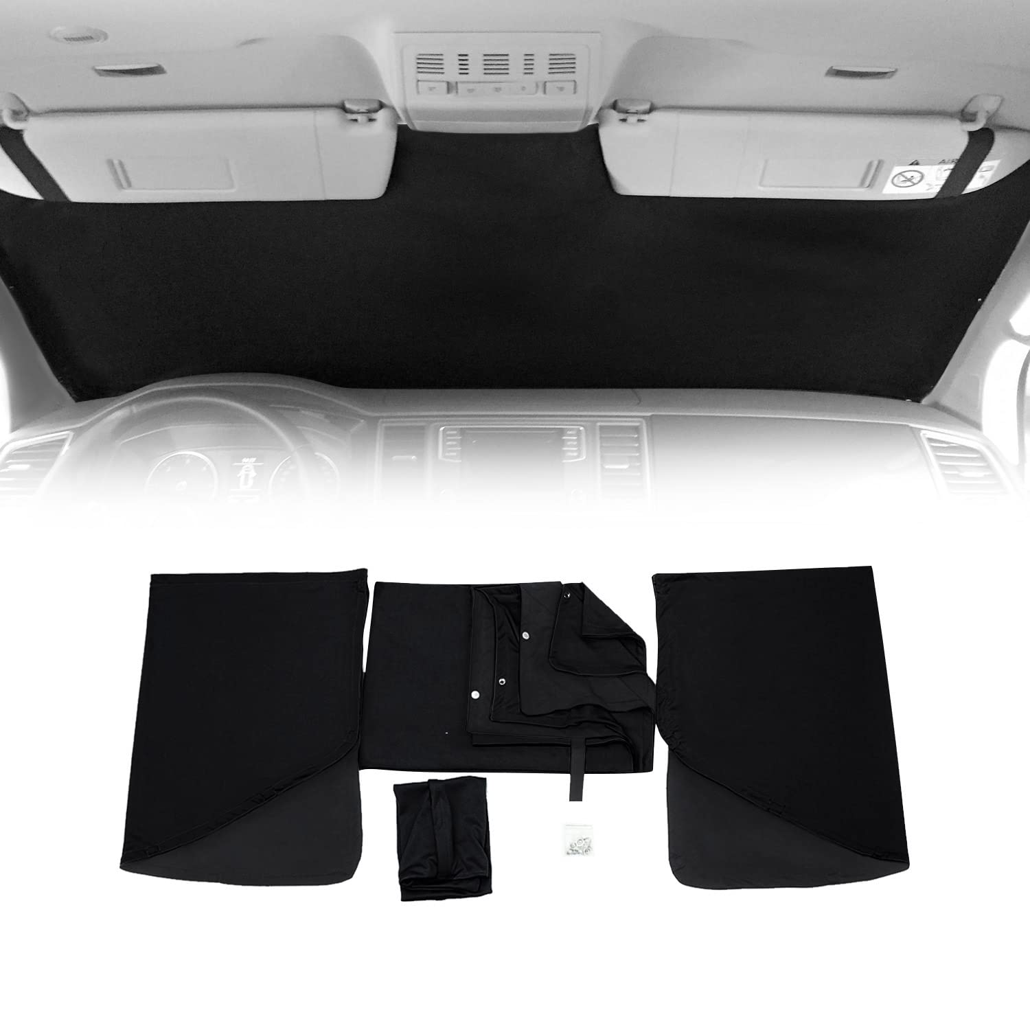 Sonnenschutz Gardinen kompatibel mit Mercedes Sprinter W906 Camping Vorhang Schwarz 3Tlg Sonnenschutz Gardinen kompatibel mit Mercedes Sprinter W906 Camping Vorhang Schwarz 3Tlg von OMAC