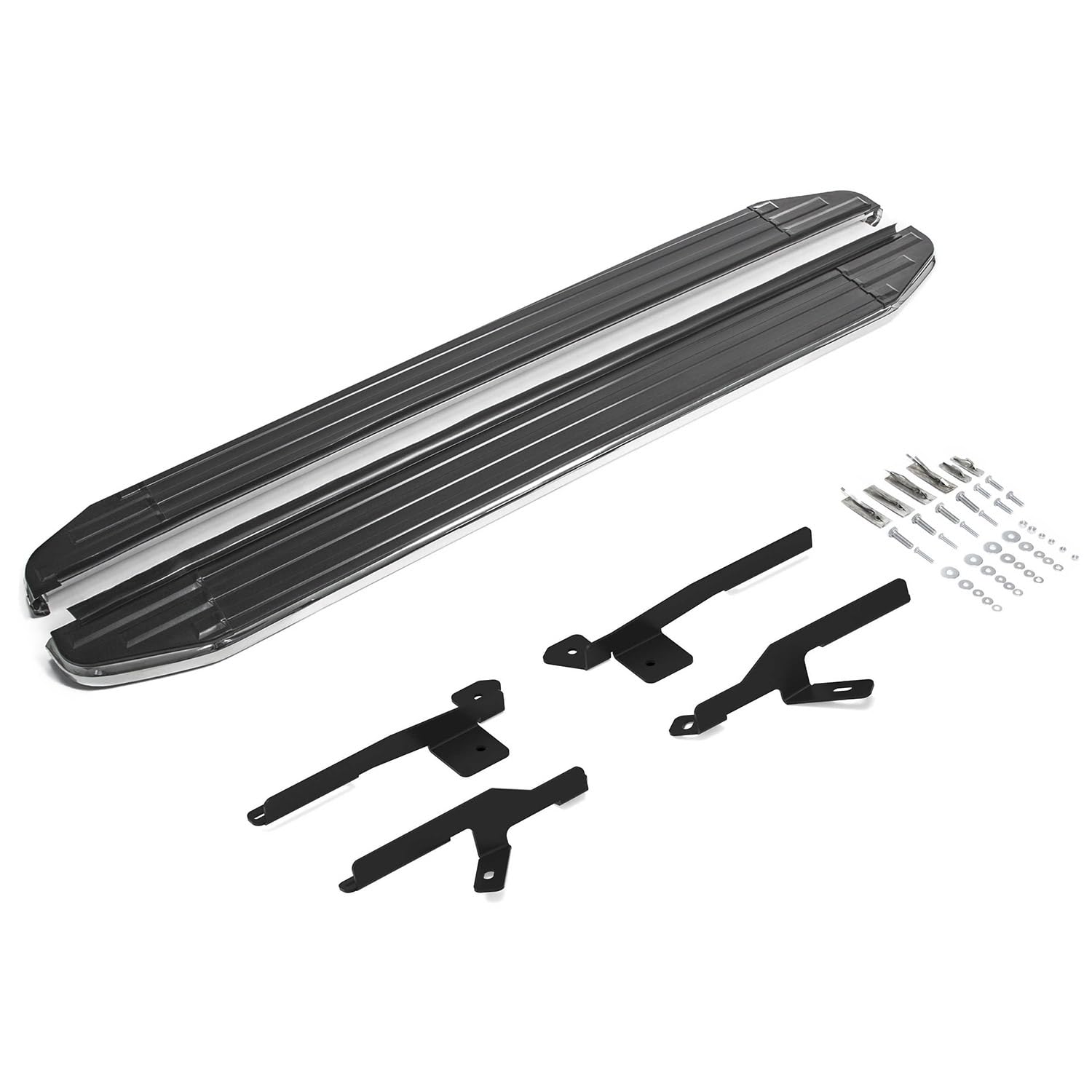 Trittbretter Seitenschweller kompatibel mit VW Tiguan 2007-2017 TÜV ABE Silber-Schwarz Aluminium 2X Trittbretter Seitenschweller kompatibel mit VW Tiguan 2007-2017 TÜV ABE Silber-Schwarz Aluminium 2X von OMAC