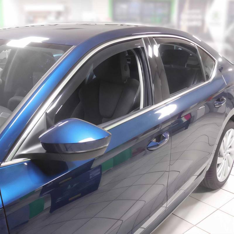 Windabweiser Regenabweiser für Skoda Octavia 2020-2025 Dunkel Acryl 4tlg von OMAC