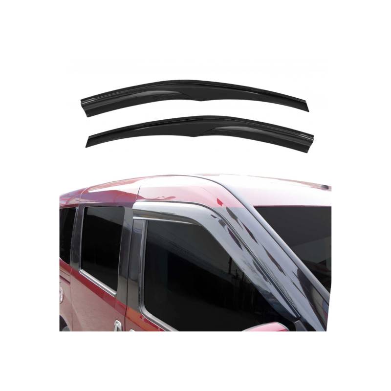 Windabweiser Regenabweiser kompatibel mit Ford Tourneo Courier 2014-2023 Acryl Schwarz 2X von OMAC