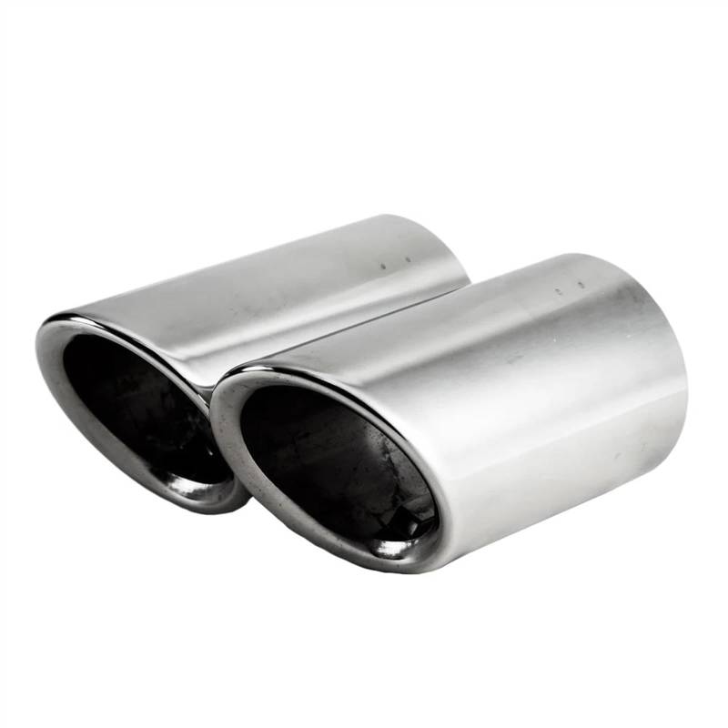 Autozubehör, Verchromte Edelstahl-Auto-Auspuff-Endrohre, Abdeckungen Für A-udi A1 A3 A4 TT 2009 2010 2011 2012 2013 2014 2015 Auspuffblenden (Color : Silber) von OMDHATU