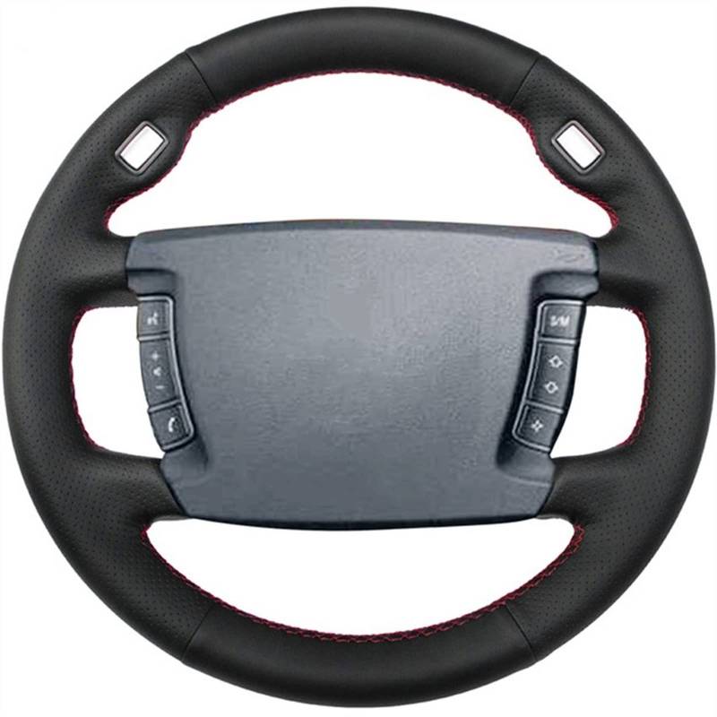 OMDHATU Auto Lenkrad Für B&MW 7er E65 E66 730Li 740Li 745Li 750Li 755ih 760Li 2001-2008 Handnähende Auto Lenkradabdeckung Auto Lenkradblende (Color : Light Gray Thread) von OMDHATU