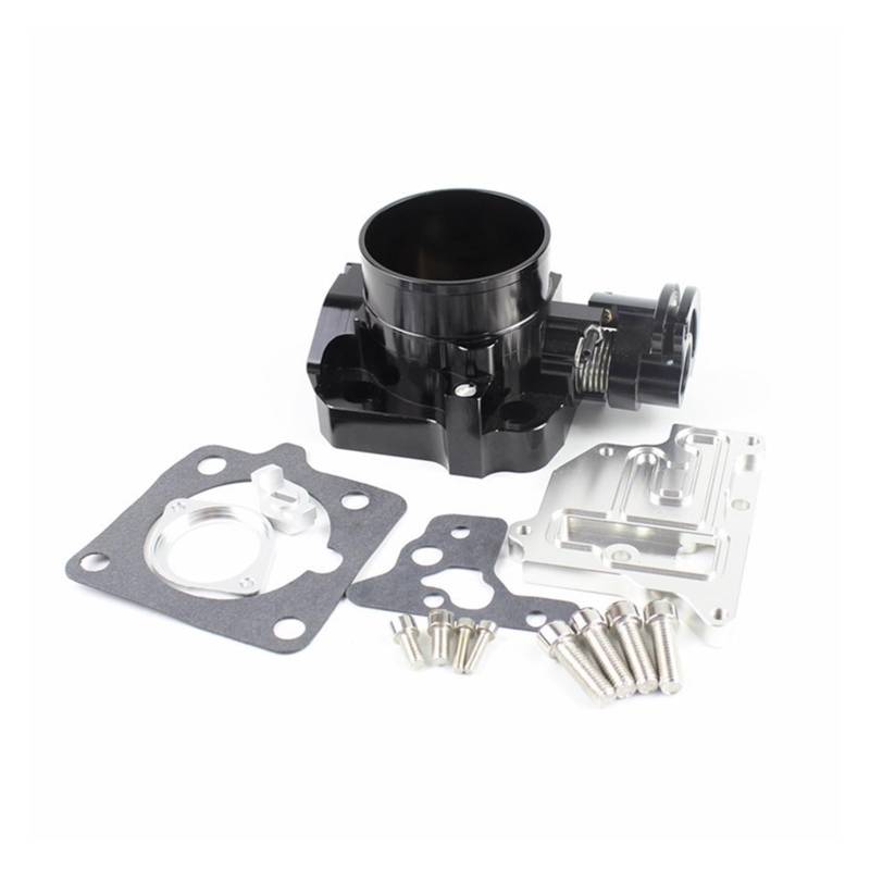 64MM Aluminium Ansaugkrümmer Drosselklappengehäuse Kompatibel Mit Mazda MX5 Miata 1,8 L BP-ZE 94-97(Black) von OMEROPLIX