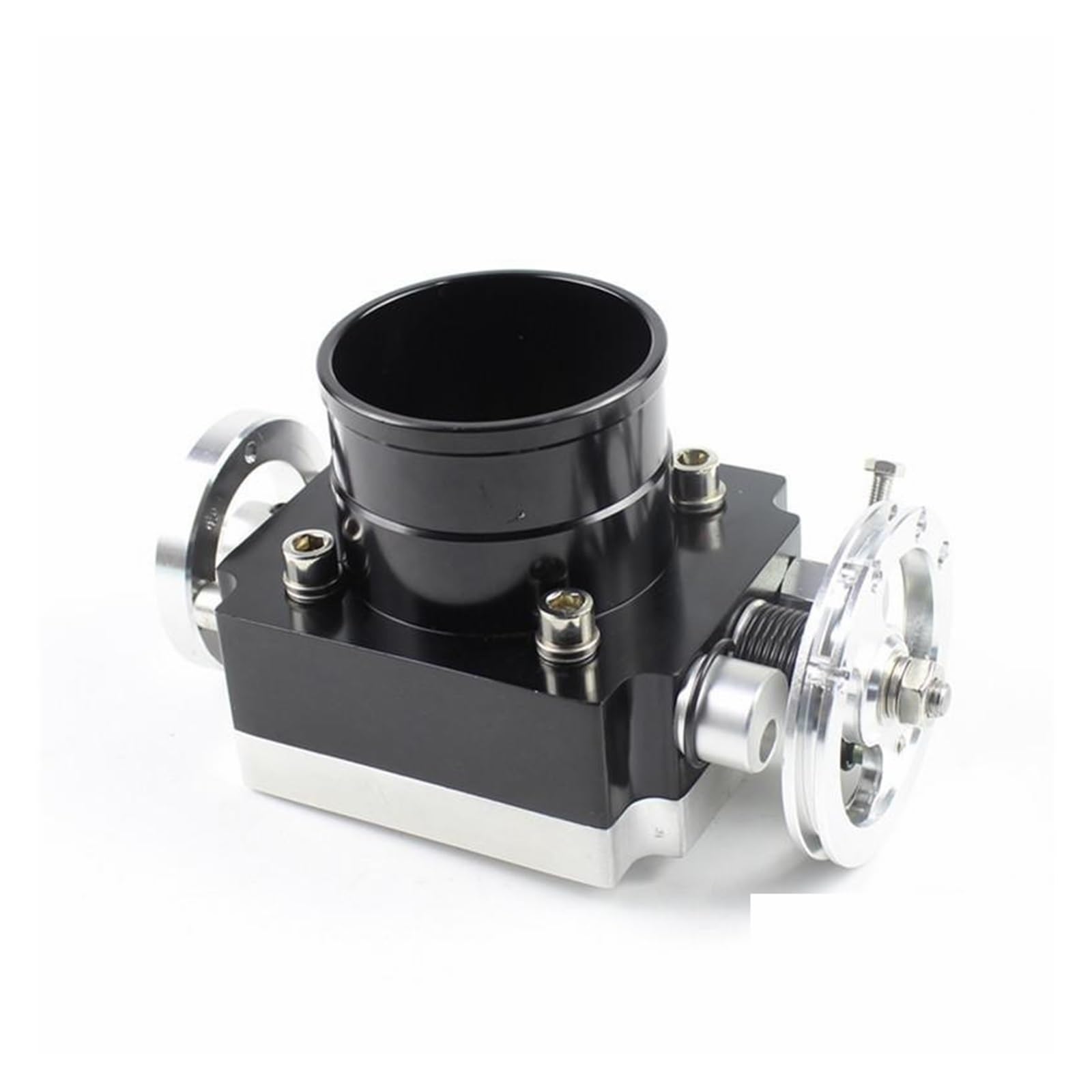 65MM Universal High Flow Aluminium Billet CNC Drosselklappengehäuse Kompatibel mit 2,5 Zoll Ansaugkrümmer(B) von OMEROPLIX