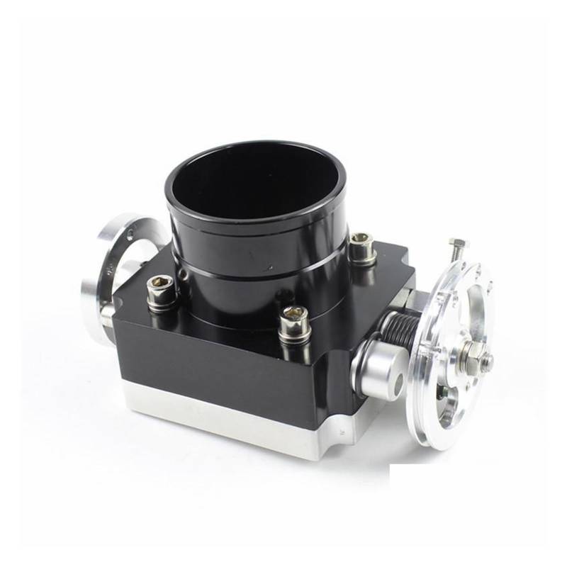65MM Universal High Flow Aluminium Billet CNC Drosselklappengehäuse Kompatibel mit 2,5 Zoll Ansaugkrümmer(B) von OMEROPLIX