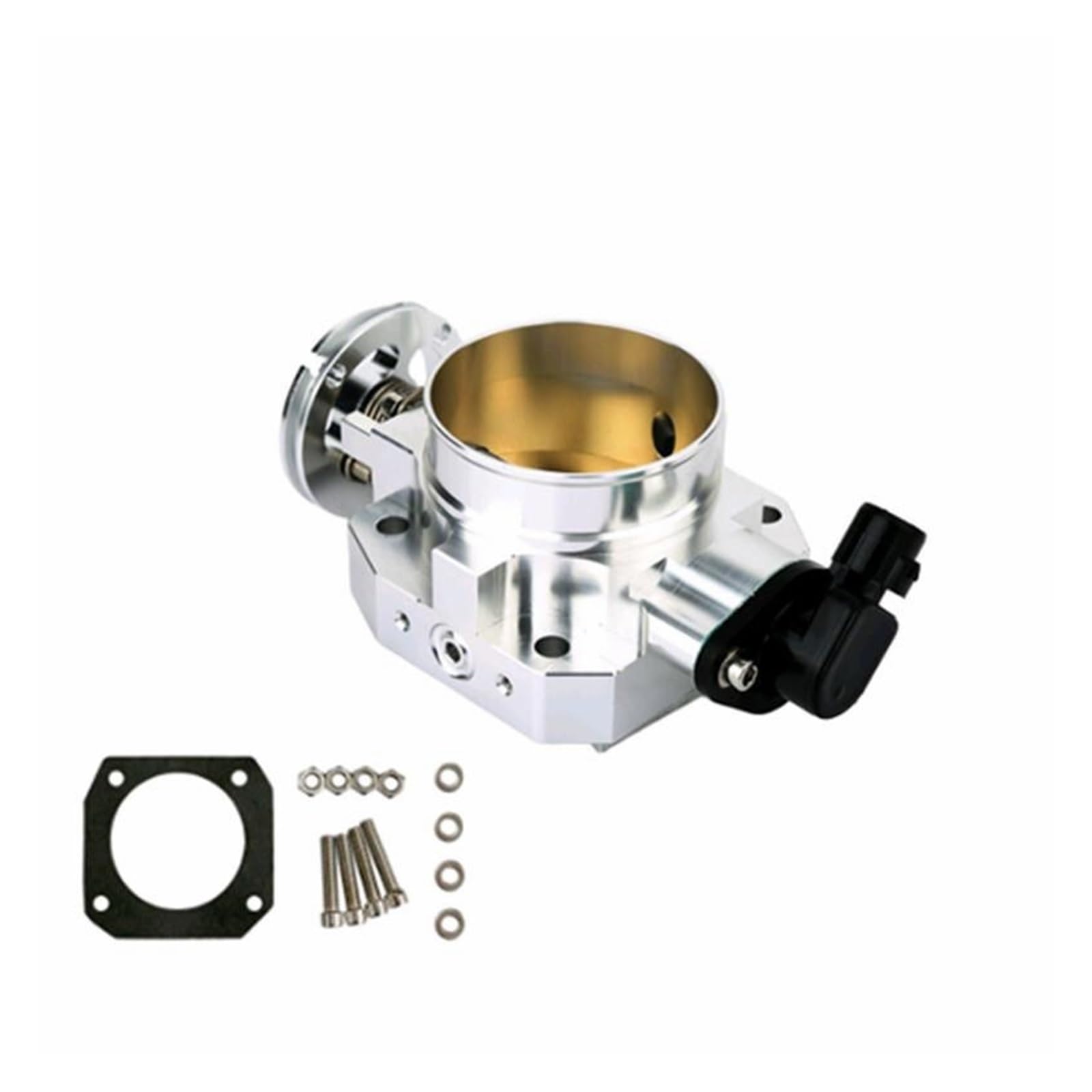 70MM Aluminium Ansaugkrümmer Drosselklappengehäuse + TPS Kompatibel mit Civic B-Serie B16 B18 Motoren EG EK Acura Integra(Silver) von OMEROPLIX