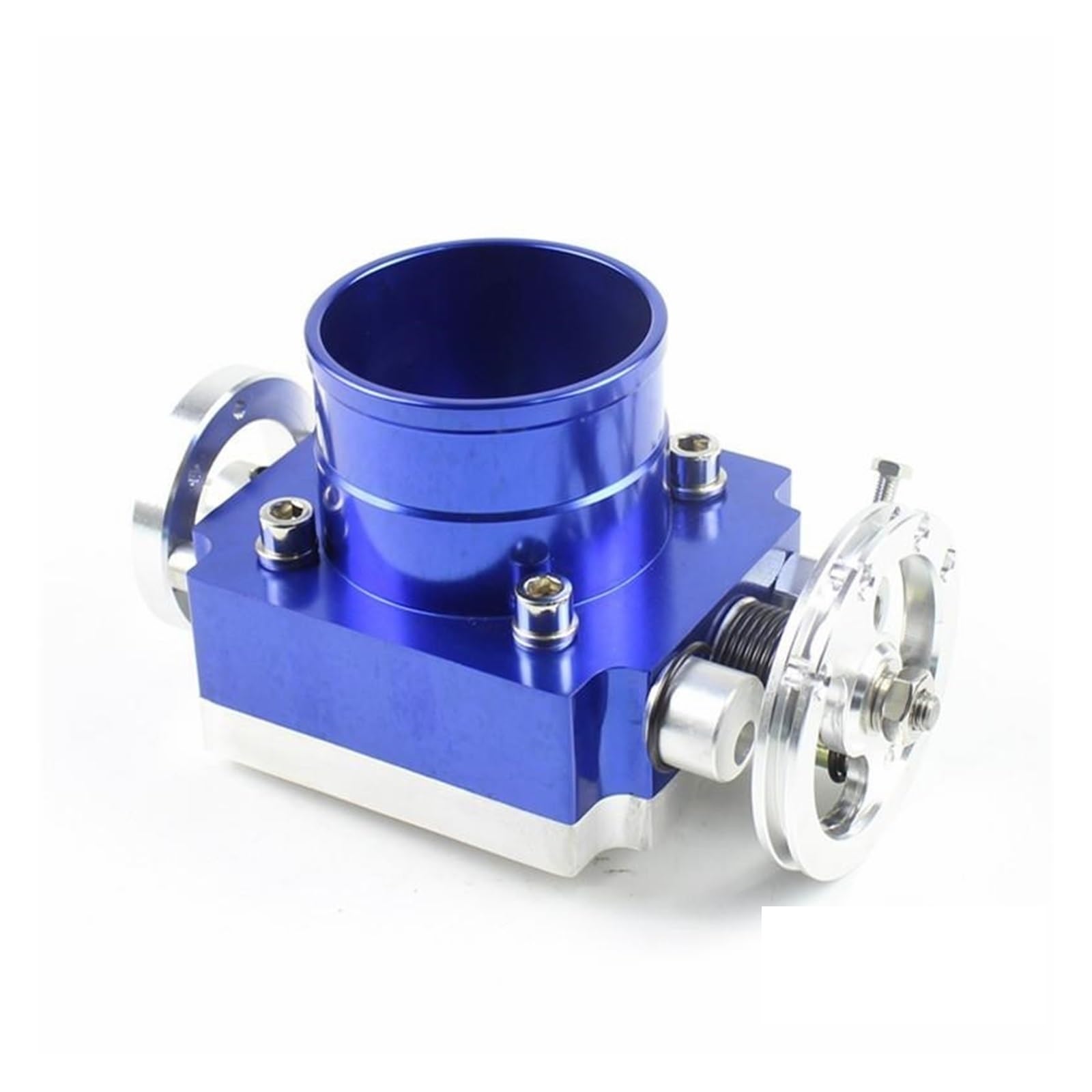 70MM Universal High Flow Aluminium Billet CNC Drosselklappengehäuse Kompatibel mit 2,75 Zoll Ansaugkrümmer(Blue) von OMEROPLIX
