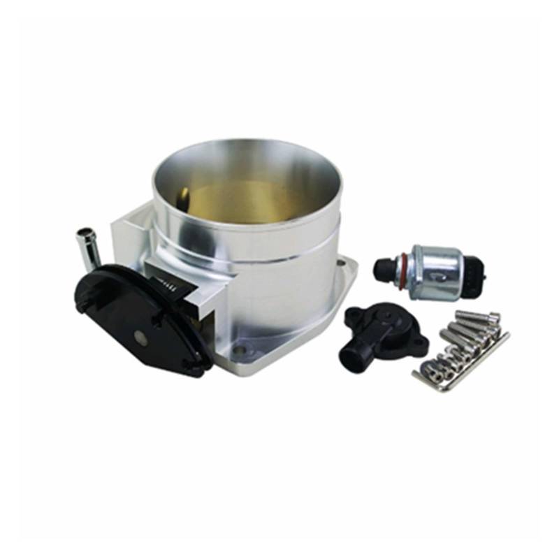 LS 92MM Ansaugkrümmer Aluminium Drosselklappengehäuse + TPS Kompatibel mit GM LS1 LS2 LS3 LS6 LS7 LSX Motoren(Silver) von OMEROPLIX