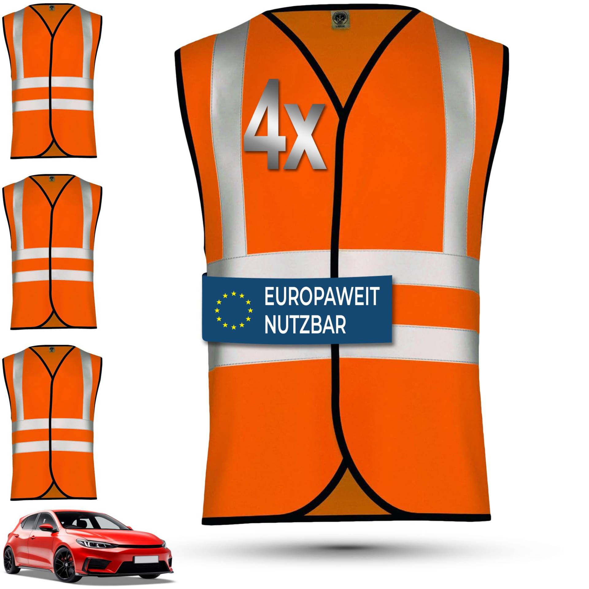 OMKA 4X Auto Warnweste Sicherheitsweste europaweit einsetzbar Pannenweste PKW Sicherheitsweste OMKA 4X Auto Warnweste Sicherheitsweste europaweit einsetzbar Pannenweste PKW Sicherheitsweste von OMKA