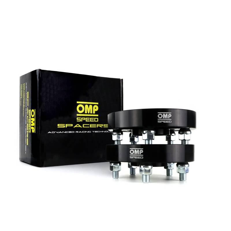 OMP LICENCIA Doppelte Abstandhalterung/Doppelte Befestigung PCD 4X108/4X108 Nabe 63,4 Breite 20 mm M12X1,5 Farbe Schwarz von OMP