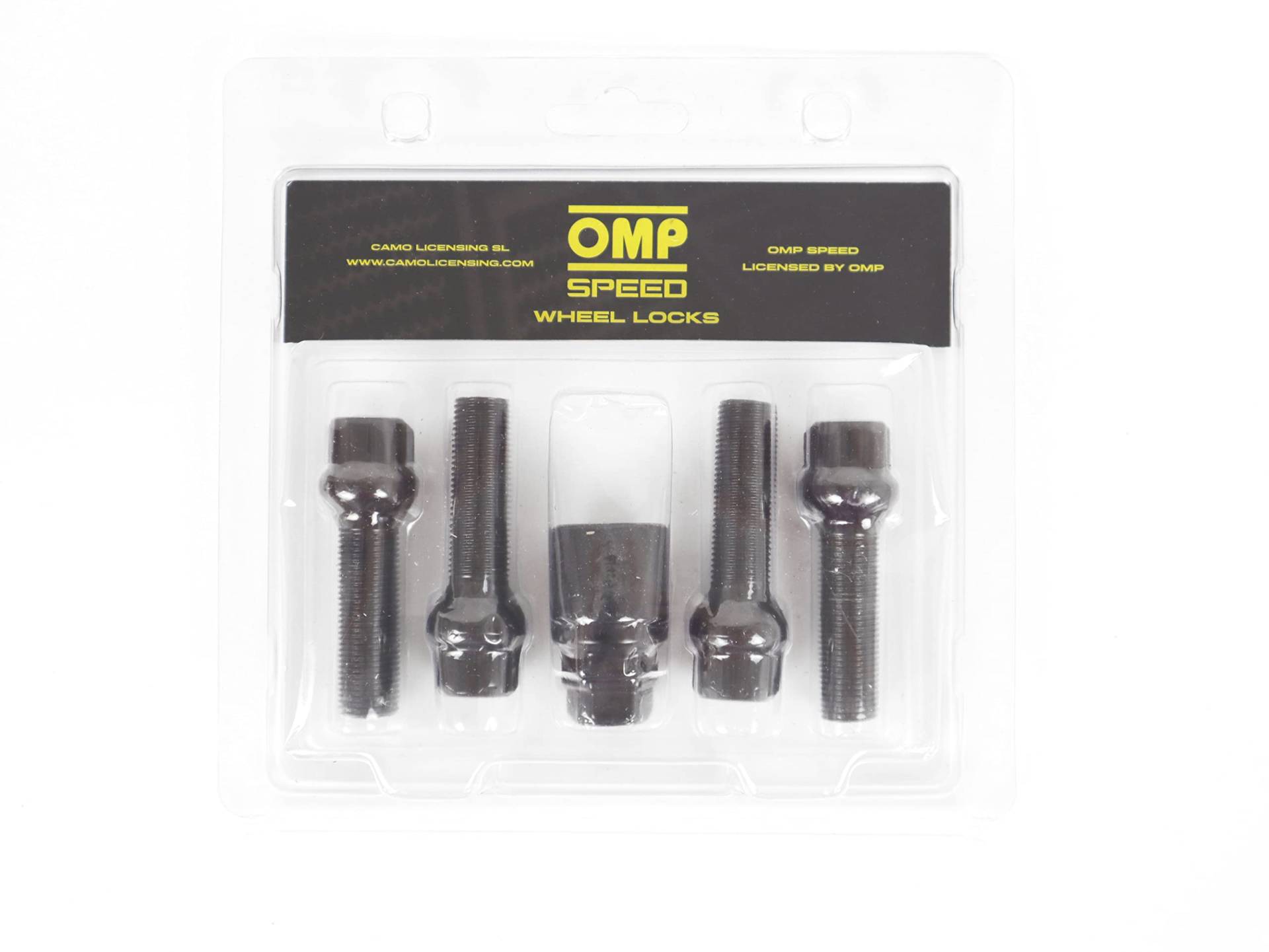 OMP SPEED SATZ VON 4 ANTI-DIEBSTAHL-SCHRAUBEN FELGEN M14X1.5 MIT GEWINDE LÄNGE 40MM KONISCHE FORM von OMP