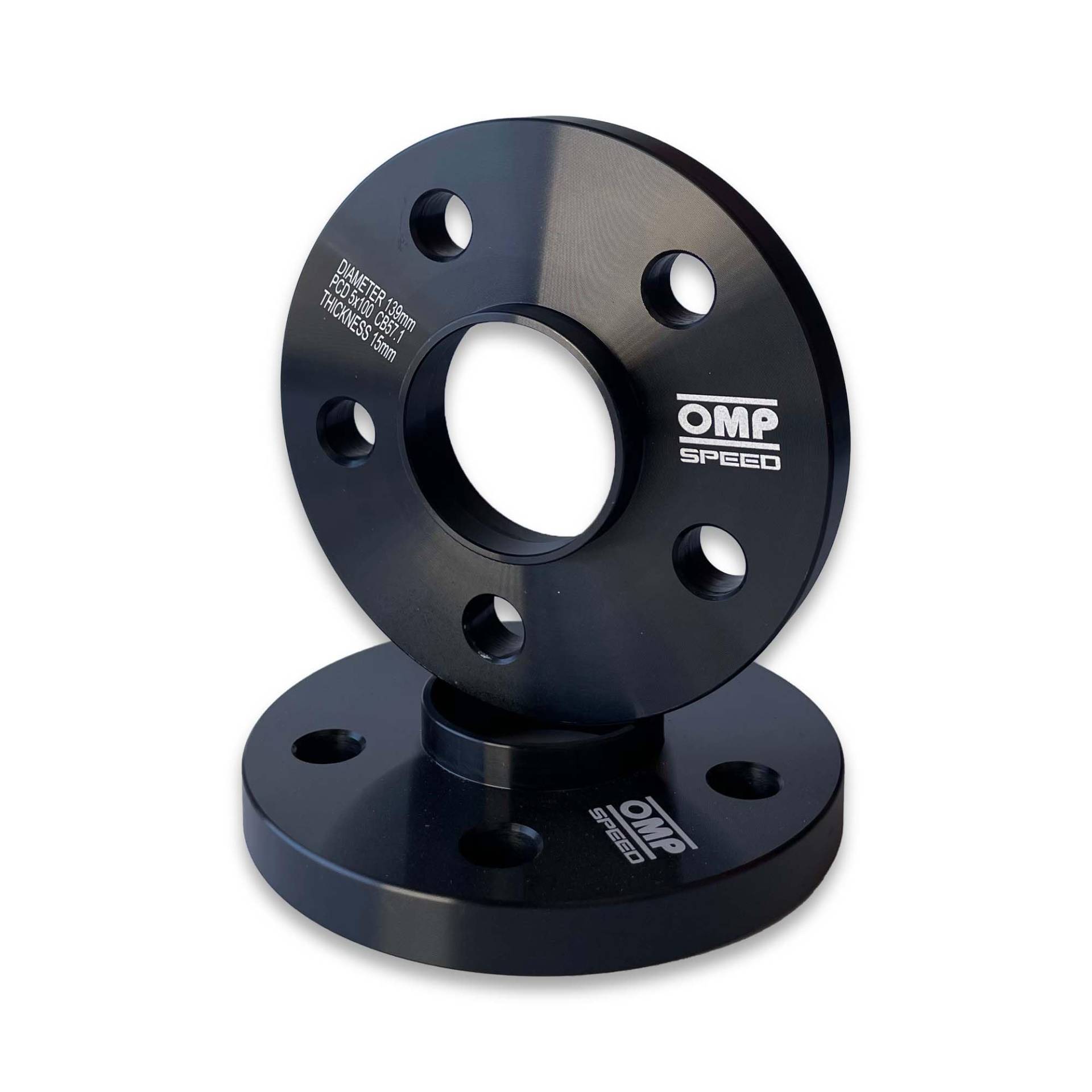 OMP SPEED SET ABSTANDHALTER OMP 15MM 5X100 57.1 M14X1.5 CONIC+14X1.5 BALL von OMP