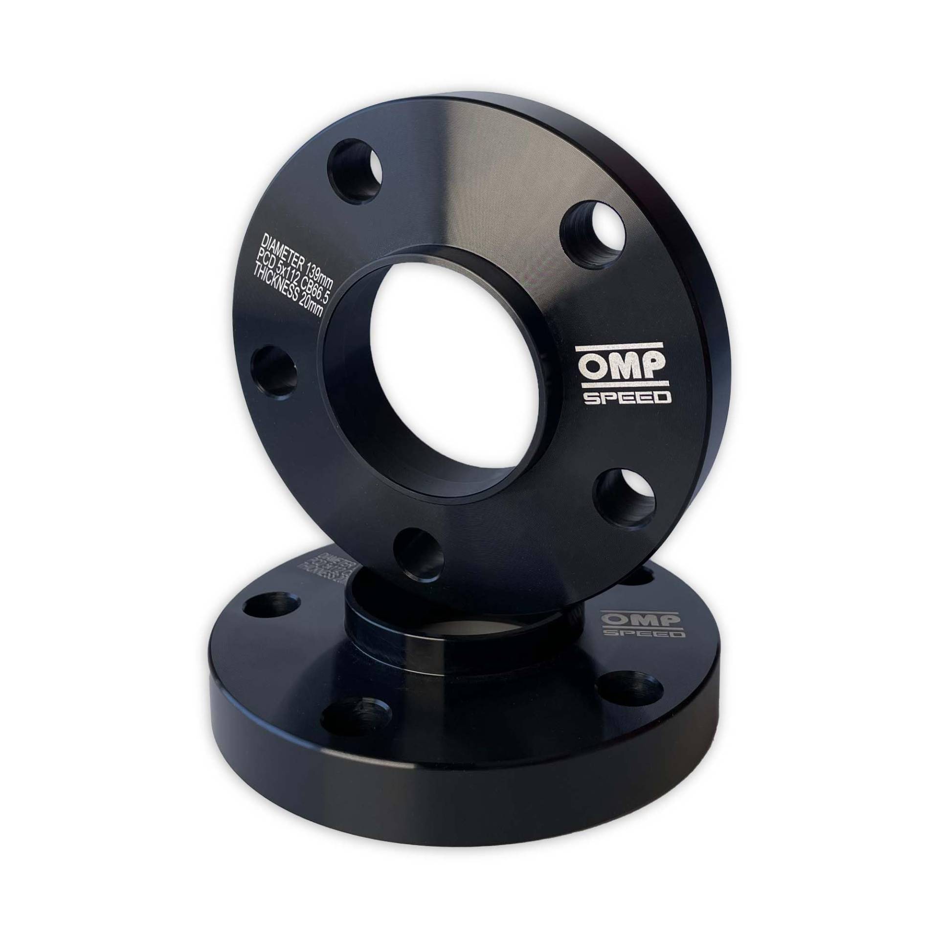 OMP SPEED set Abstandhalter OMP 20mm 5x112 66.5 m14x1.5 Conic+14x1.5 Ball von OMP