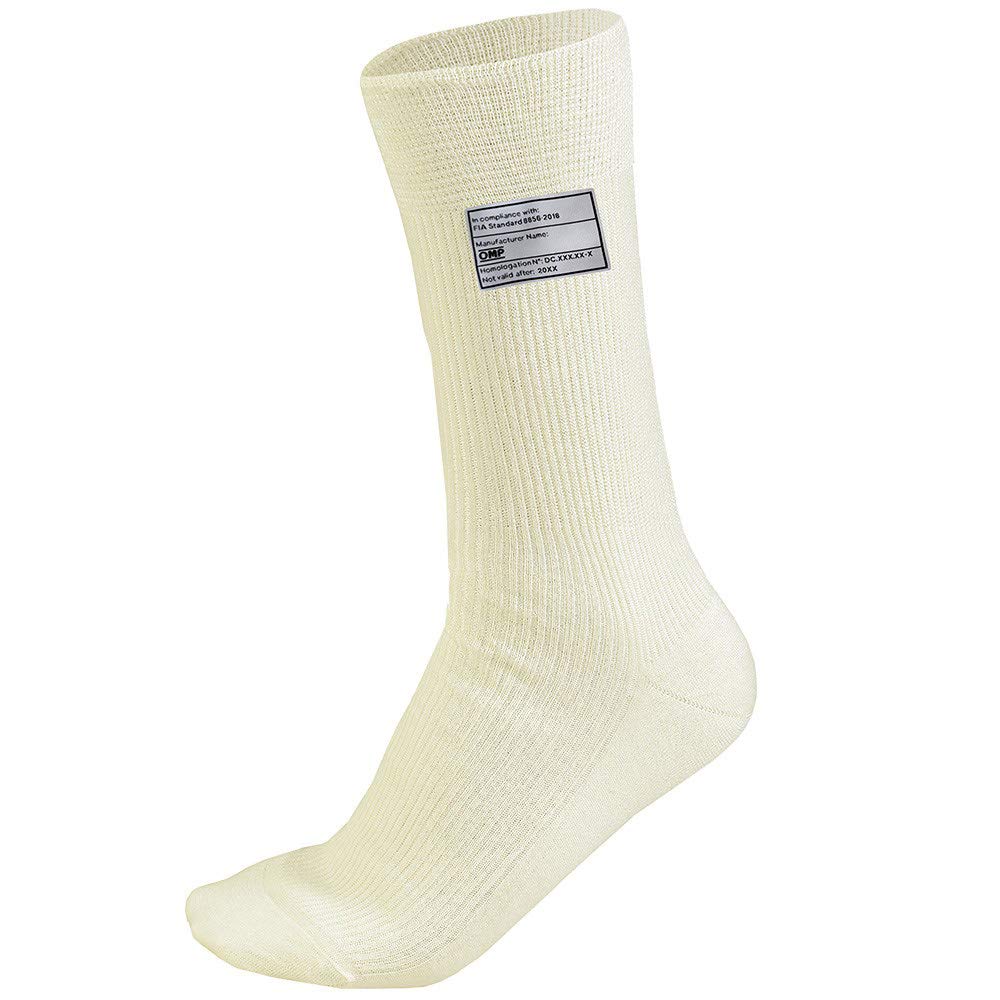 OMP Nomex Socks Fia 8856-2018 Sahne Grösse Xs, Bianco von OMP