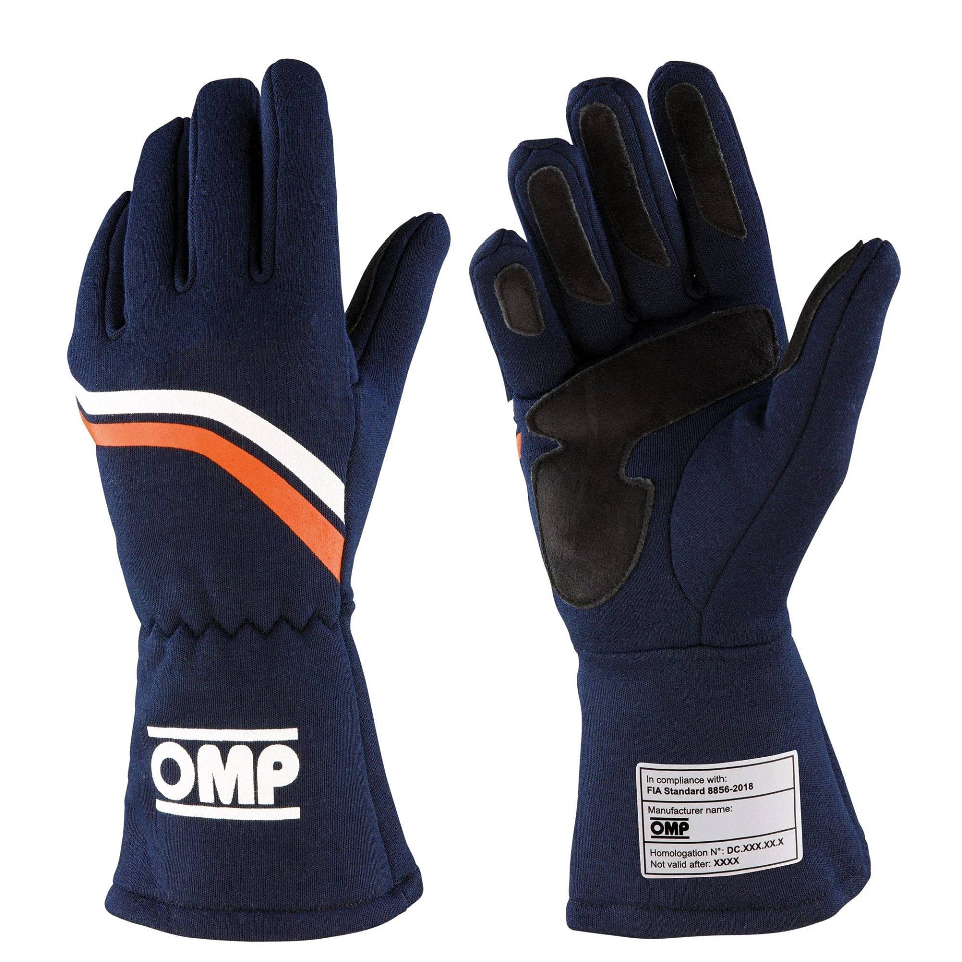 Omp Damen Handschuhe My2021 Marineblau, Größe M FIA 8856-2018 von OMP