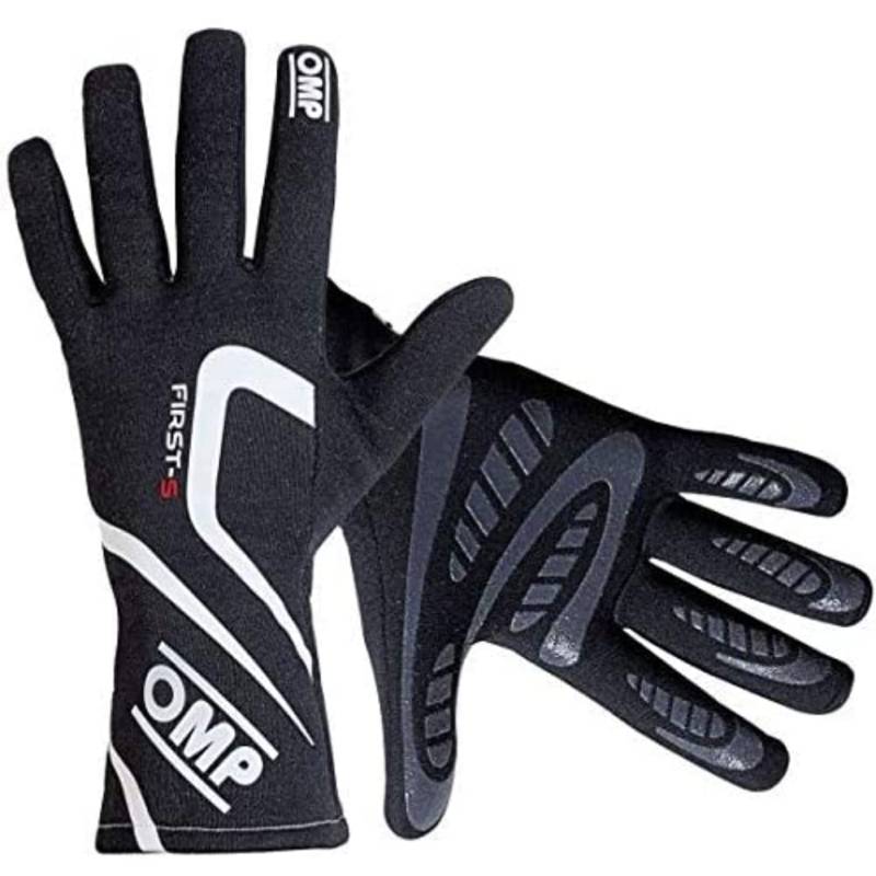 Omp ERSTE SCHWARZE HANDSCHUHE GRÖSSE L FIA 8856-2018 von OMP