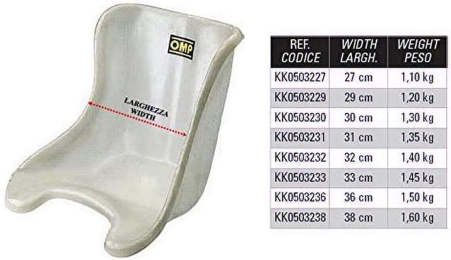 OMP OMPKK0503238 Kart Sitzbreite, Ancho 38 cm OMP OMPKK0503238 Kart Sitzbreite, Ancho 38 cm von OMP