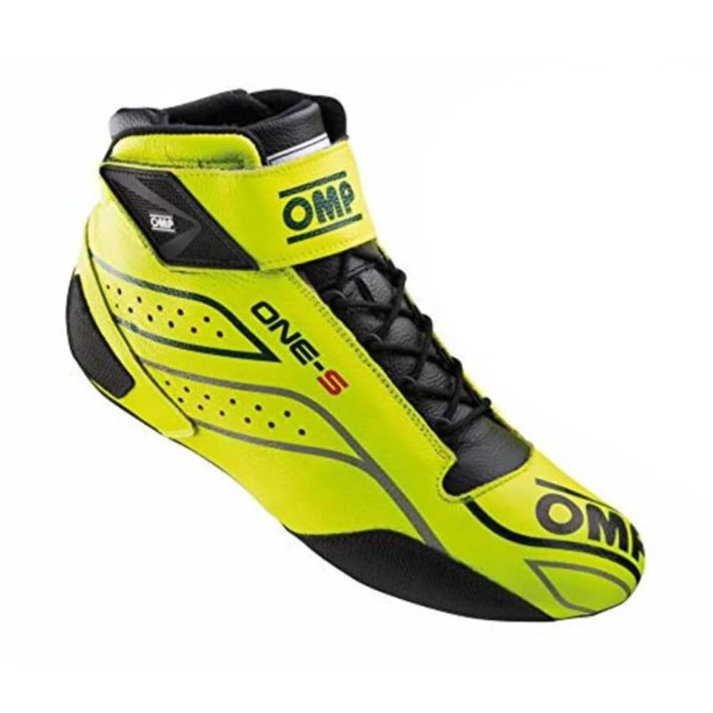 OMP ONE-S FLUO SCHUHE GELB/SCHWARZ/GRAU GR. 46 FIA 8856-2018 46 EU von OMP