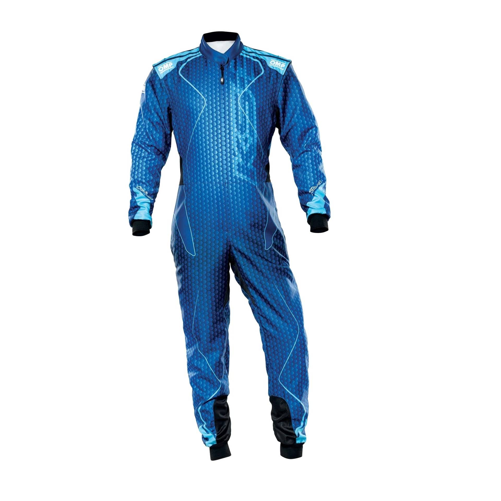 Omp KS-3R Art Kart Overall Overall Jumpsuit Marineblau/Cyan, Größe 50 von OMP