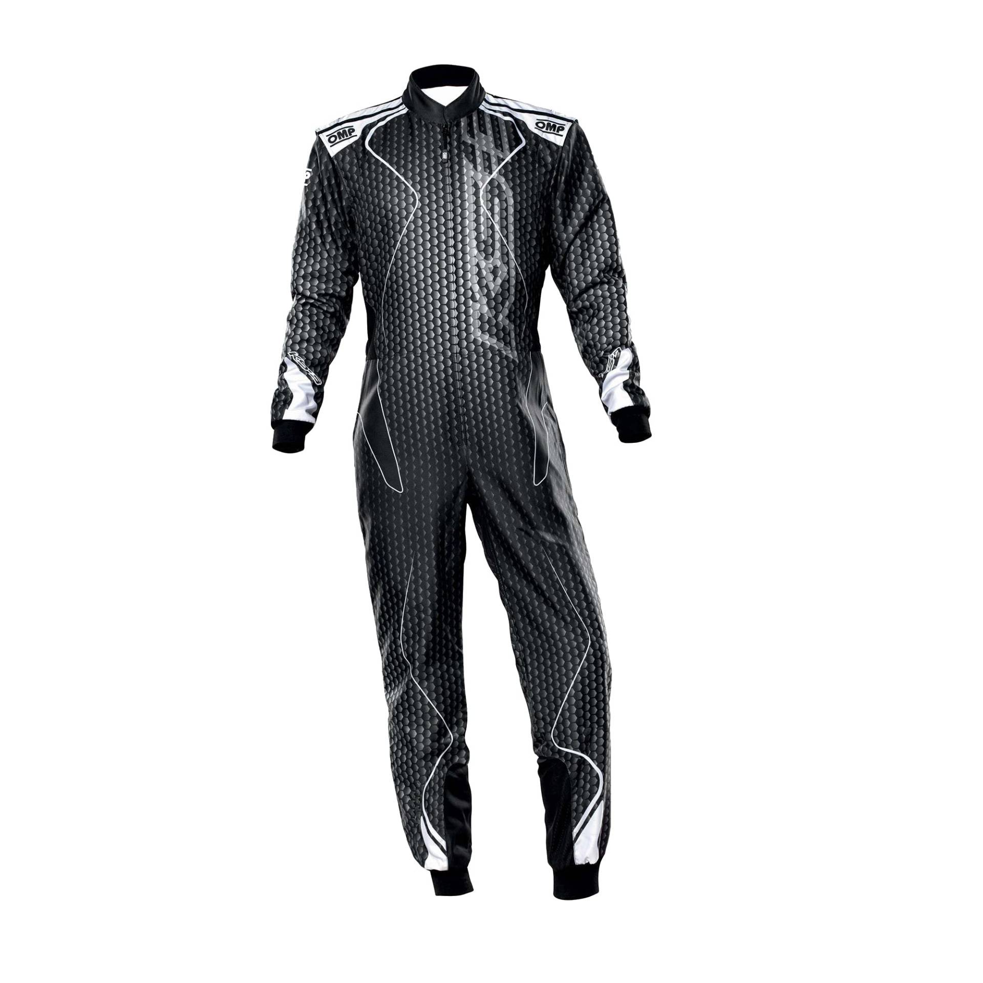 Omp Mono KS-3R Art Kart Overall (for Kids) Schwarz/Silber, Größe 150 (Kids) von OMP