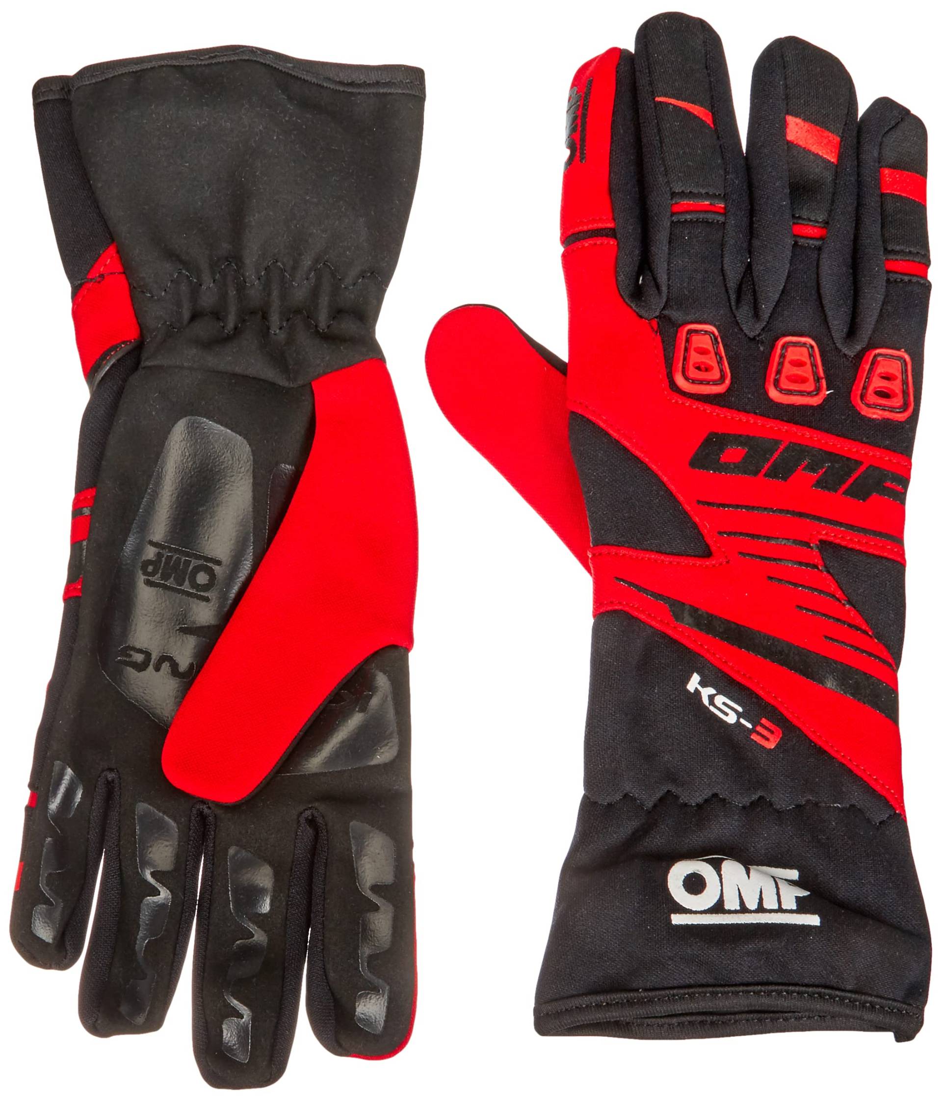 Omp OMPKK02743E060L Ks-3 Handschuhe My2018, Schwarz/Rot, Größe L von OMP