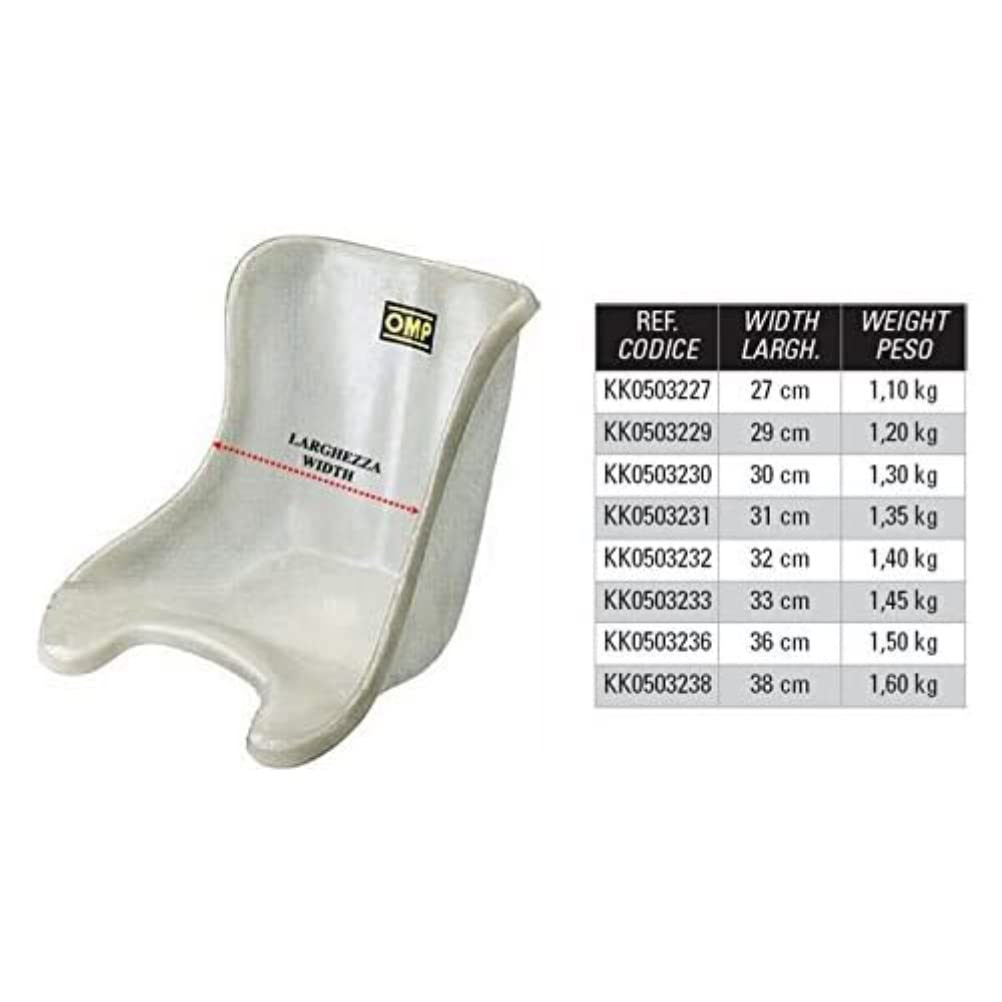 Omp OMPKK0503229 Kart Sitzbreite, 29 cm, Gewicht 1,20 kg, weiß Omp OMPKK0503229 Kart Sitzbreite, 29 cm, Gewicht 1,20 kg, weiß von OMP
