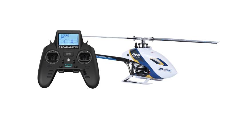 OMPHOBBY M2 EVO MK2 Ready to Fly RC Hubschrauber Outdoor Dual Brushless Motoren Direct-Drive 6CH Fernbedienung Hubschrauber für Erwachsene, 3D RC Flugzeug mit Fernbedienung Mini Drone RTF Weiß von OMPHOBBY