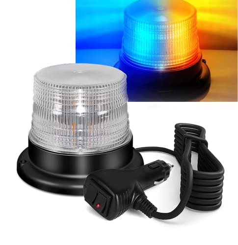 ONCCI 2 Farbe Lichte Warnleuchte LED Rundumleuchte Magnet Warnlicht Blinkleuchte für Auto PKW LKW SUV 12V-80V 10 Lichte Modull von ONCCI
